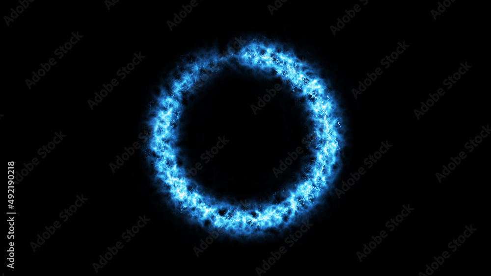 Circle FX background, fire, glow, sparks, flames, bloom effects