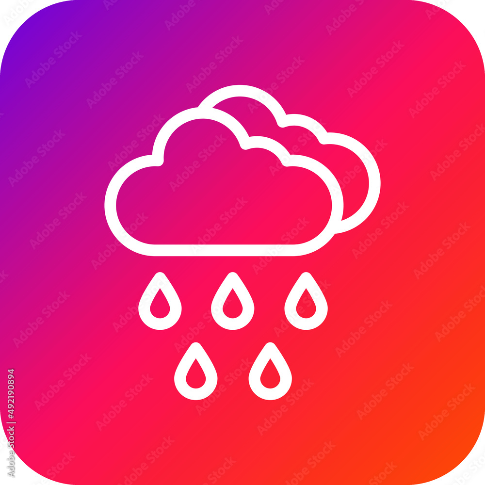 Rain Vector Icon Design Illustration Rain Vector Icon Design Illustration