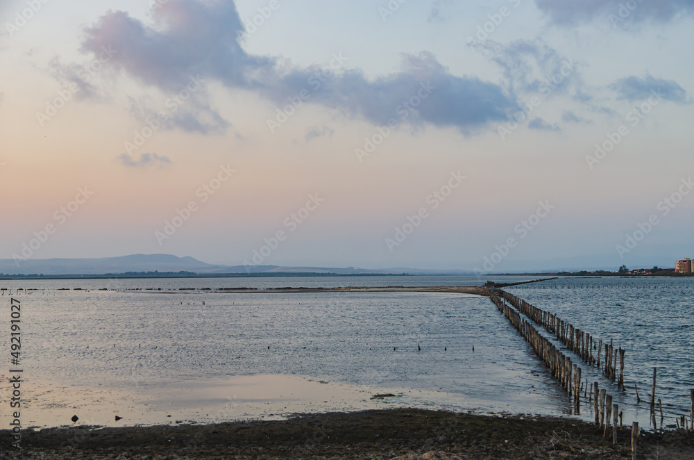 Lake Pomorie, protected area, located on the Via Pontica bird migration route. Bulgarian lake with ornithological importance.