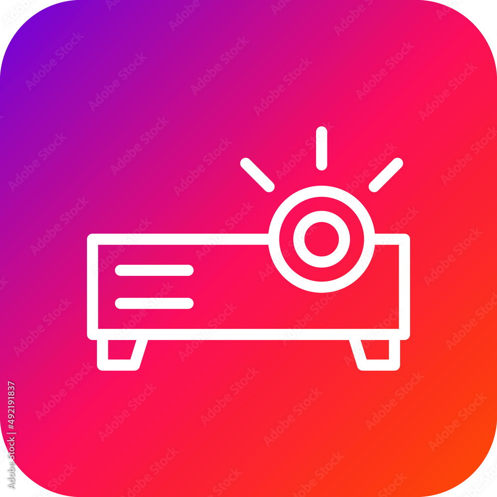Projector Vector Icon Design Illustration Projector Vector Icon Design Illustration