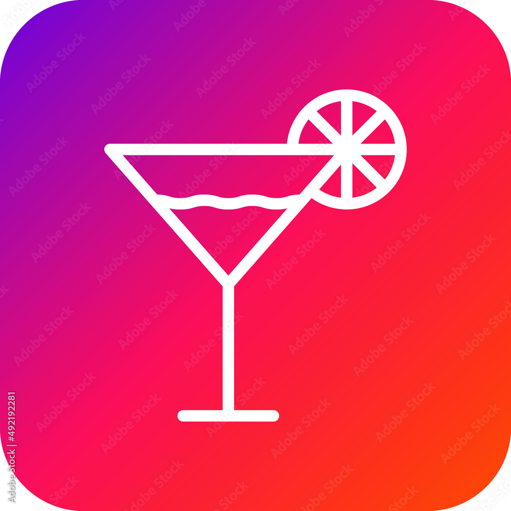Cocktail Vector Icon Design Illustration Cocktail Vector Icon Design Illustration