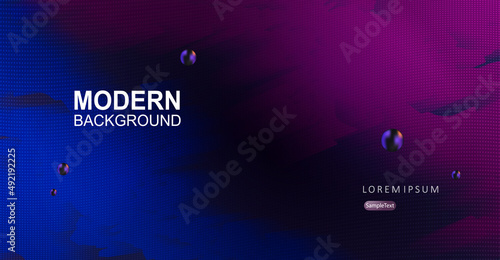 Dark background with abstract shapes in blue and purple with a corrugated wavy pattern
