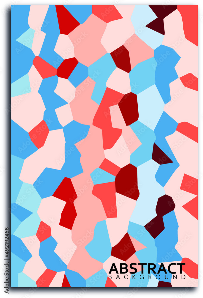 Naklejka premium Mosaic portrait style painting. Abstract background. EPS 10.