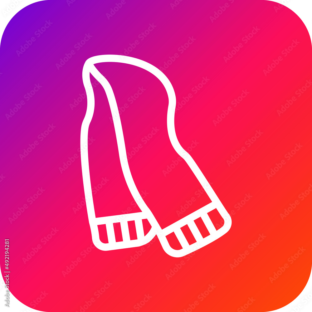 Scarf Vector Icon Design Illustration Scarf Vector Icon Design Illustration