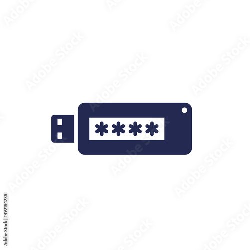 crypto wallet icon on white, vector