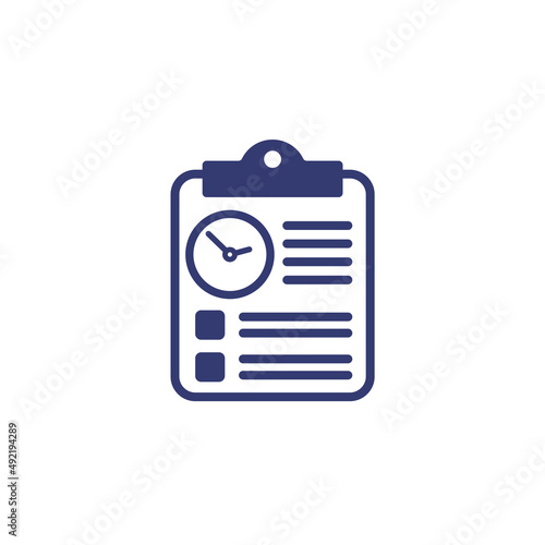 timesheet and time tracking icon