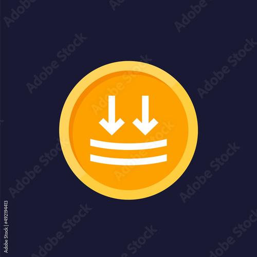 external pressure sign, icon