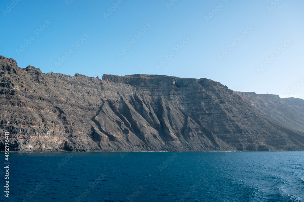 Punta Fariones, Chinijo Archipelago, Orzola, Lanzarote, Canary Islands, seen from the sea