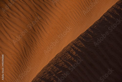 фотографія Sand dune crest seem from the top