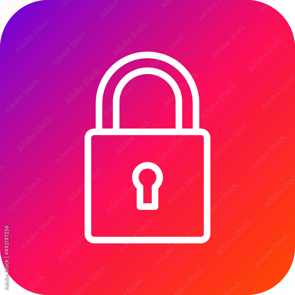 Locked Vector Icon Design Illustration Locked Vector Icon Design Illustration