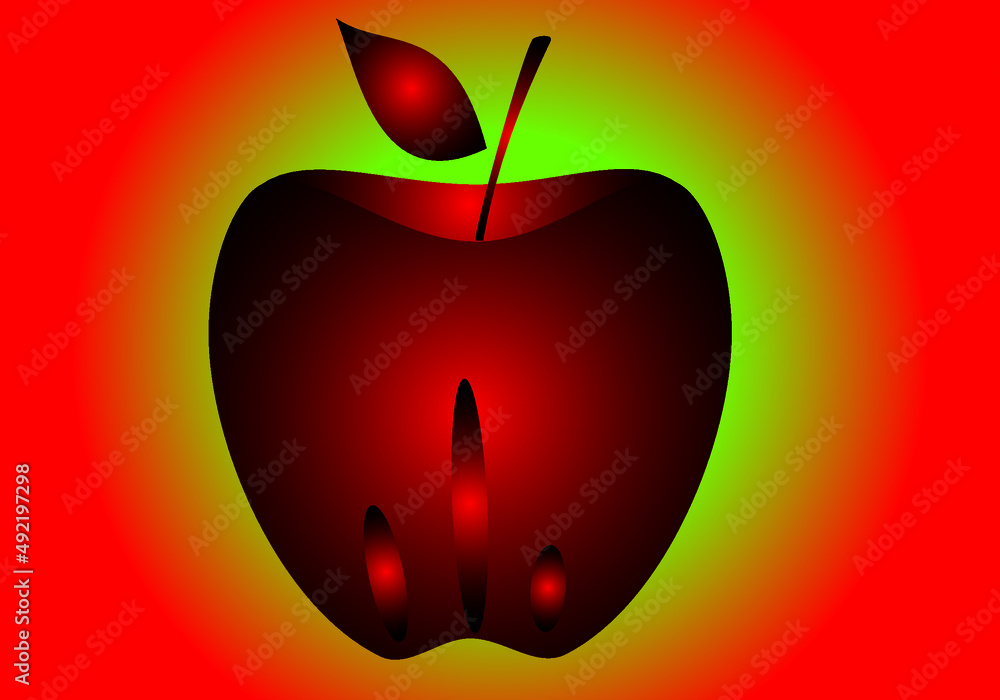 Obraz premium an apple background with mixed gradient colors