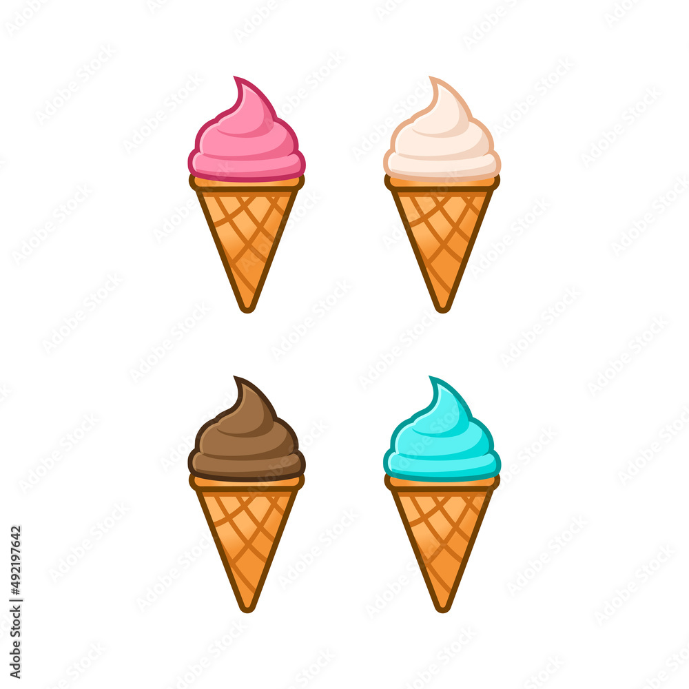 ice cream isolated vector illustration