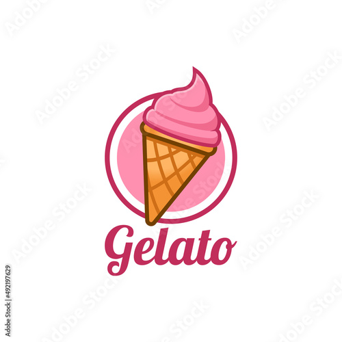Gelato company logo vector illustration
