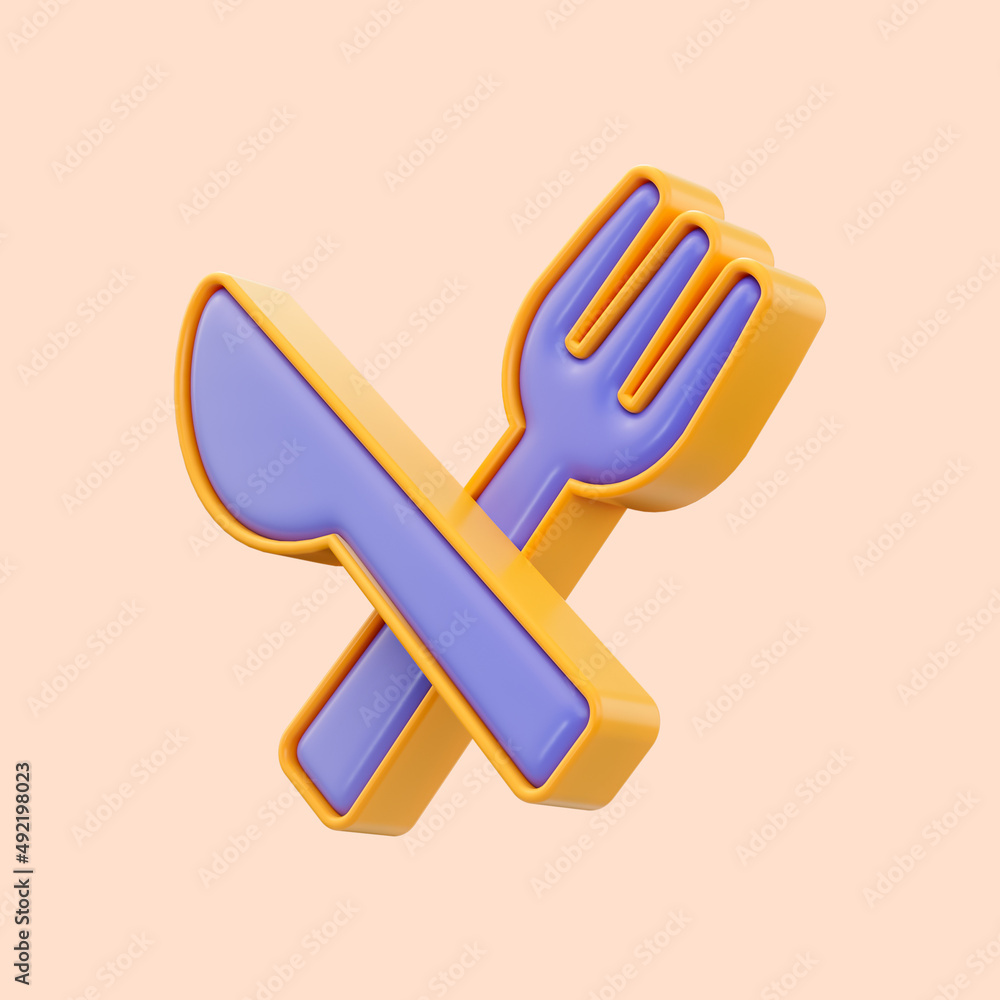spoon and knife icon 3d render concept for cooking and eating in restaurant or house spoon and knife icon 3d render concept for cooking and eating in restaurant or house
