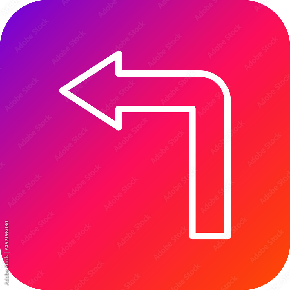 Turn left Vector Icon Design Illustration Turn left Vector Icon Design Illustration