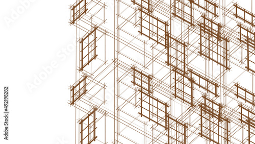 sketch of building