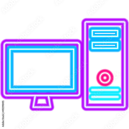 PC Neon Icon