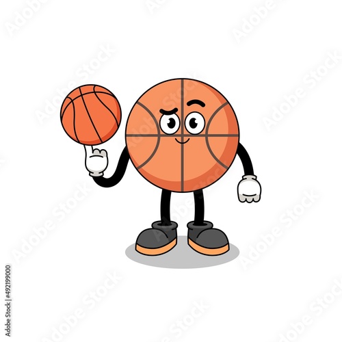 basketball illustration as a basketball player