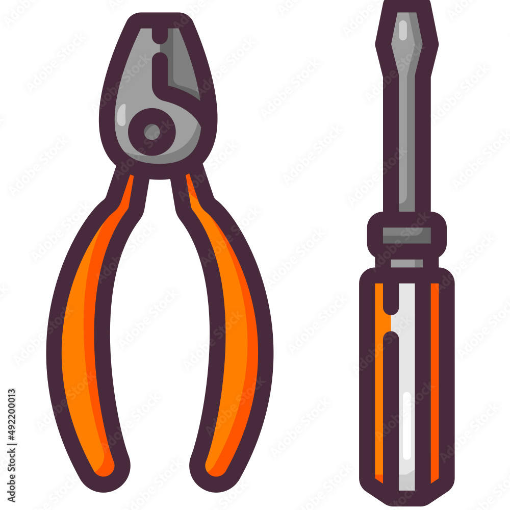 pliers line icon pliers line icon