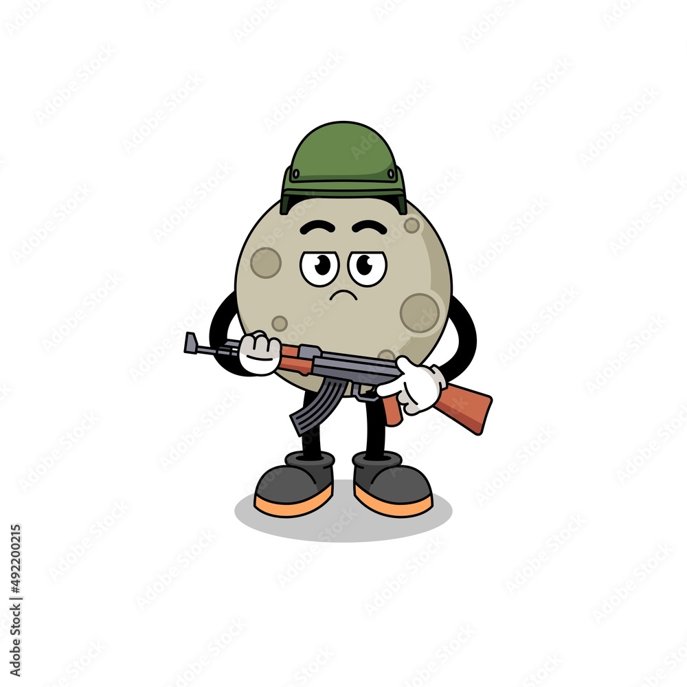 Cartoon of moon soldier Cartoon of moon soldier