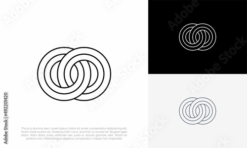 loop geometry shape logo vector icon design illustration