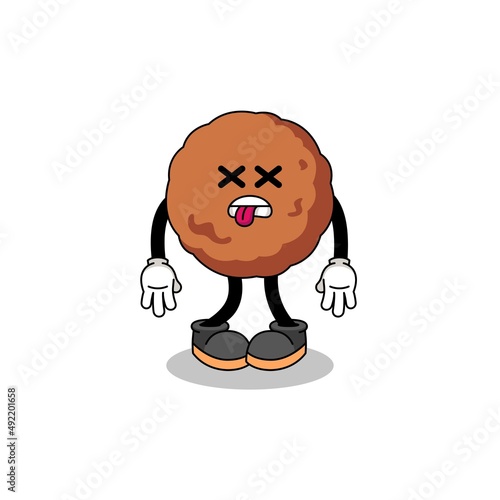 meatball mascot illustration is dead