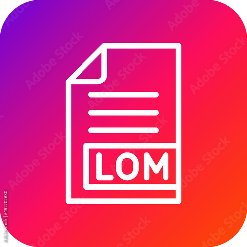 LOM Vector Icon Design Illustration