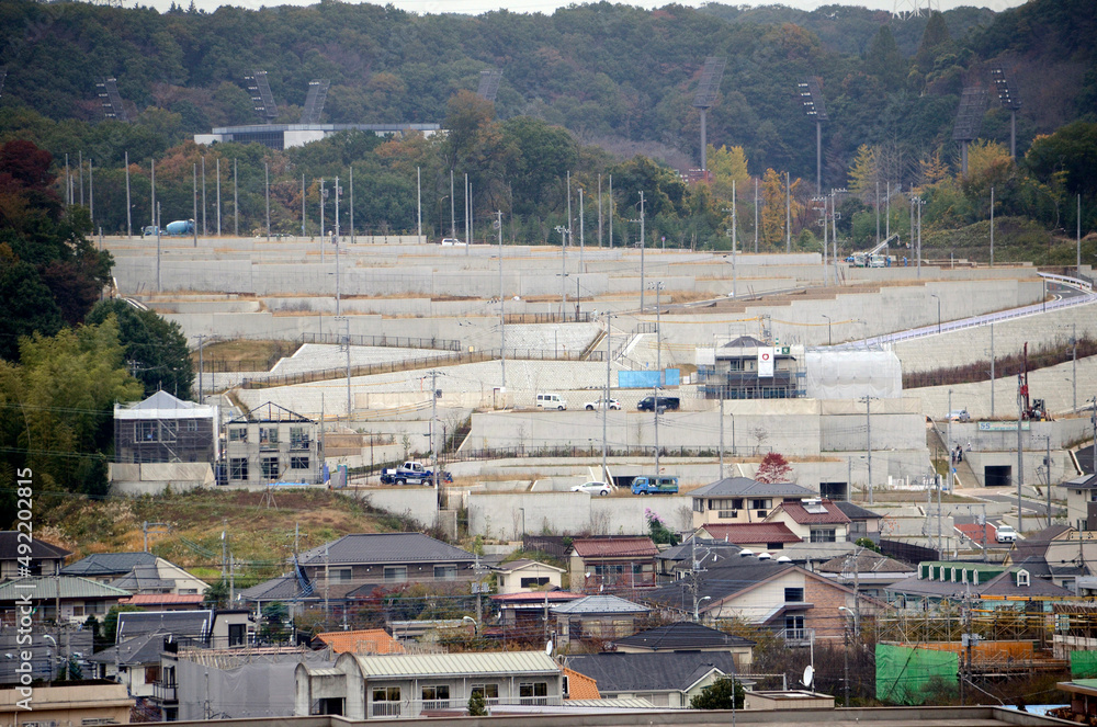 Fototapeta premium 造成地の風景