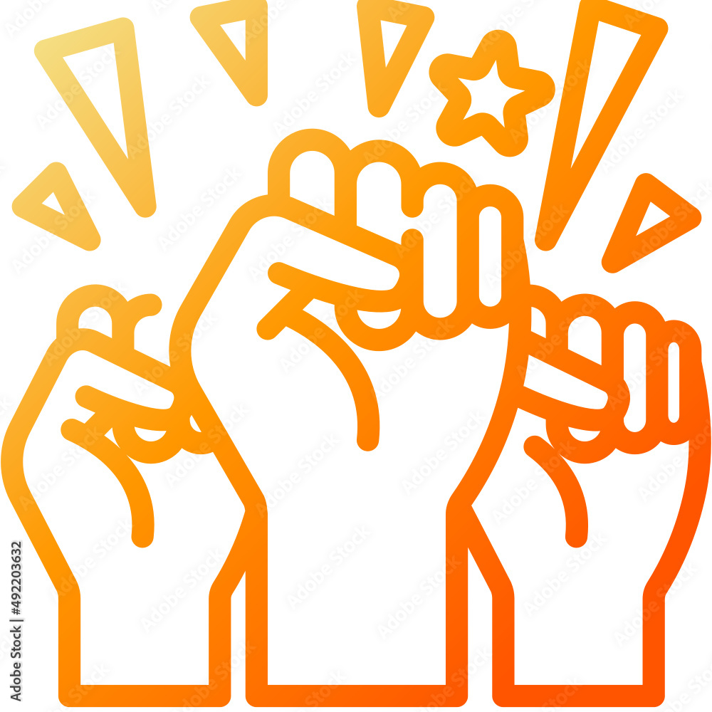 raise hand gradient icon raise hand gradient icon