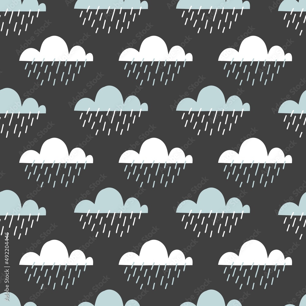 Seamless cloud pattern. Creative sky texture for fabric, wrapping, textile, wallpaper, apparel. Vector illustration Seamless cloud pattern. Creative sky texture for fabric, wrapping, textile, wallpaper, apparel. Vector illustration