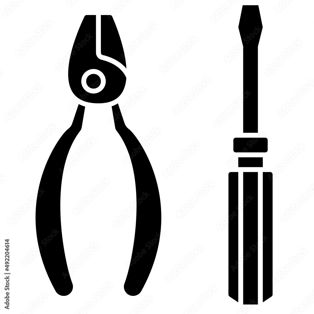 pliers solid icon pliers solid icon
