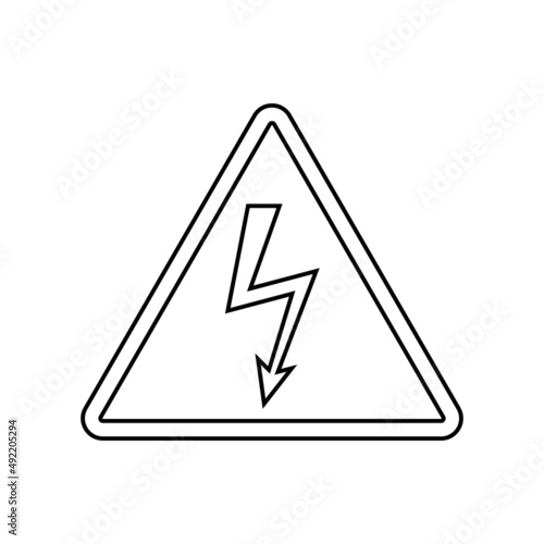 High voltage icon in line style Free Download High voltage icon in line style - GFXLoad