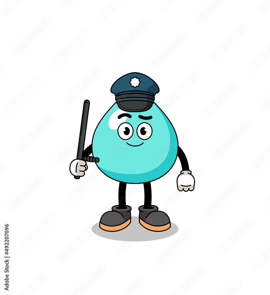 Cartoon Illustration of water police Cartoon Illustration of water police
