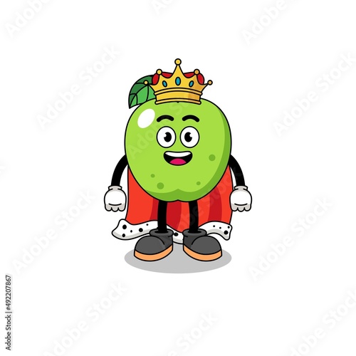 Mascot Illustration of green apple king
