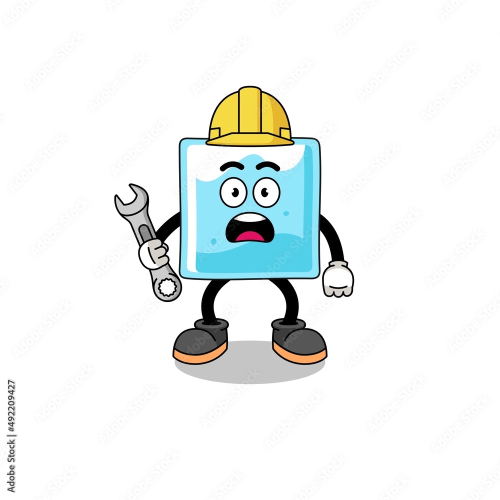Character Illustration of ice block with 404 error Character Illustration of ice block with 404 error