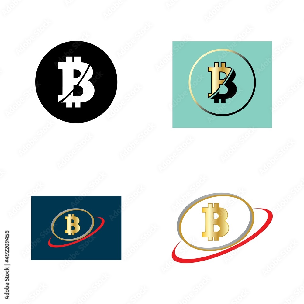 bitcoin crypto B letter logo symbol template design illustration vector bitcoin crypto B letter logo symbol template design illustration vector