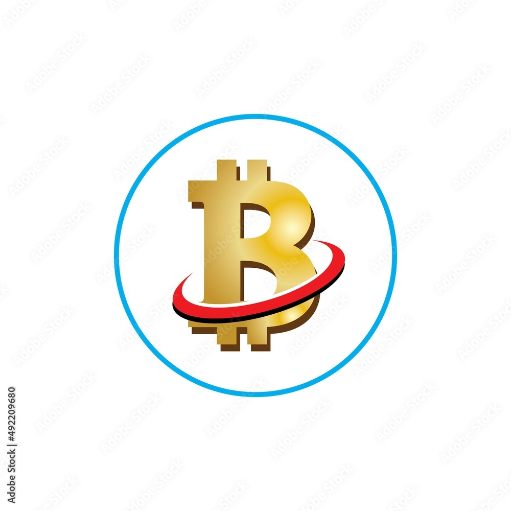 Obraz premium bitcoin crypto B letter logo symbol template design illustration vector