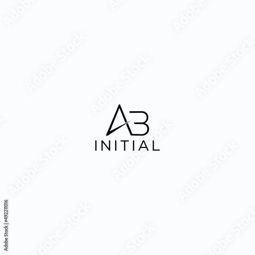 Free Download AB logo initial in line style design. - GFXLoad