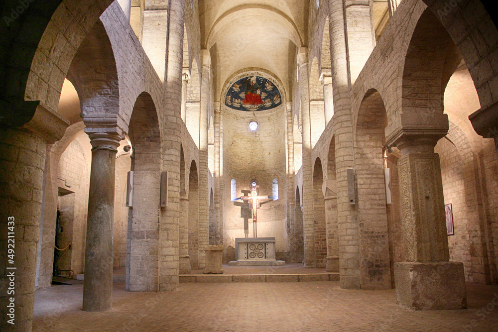 Spoleto, church of Sant'Eufemia, interior of the building