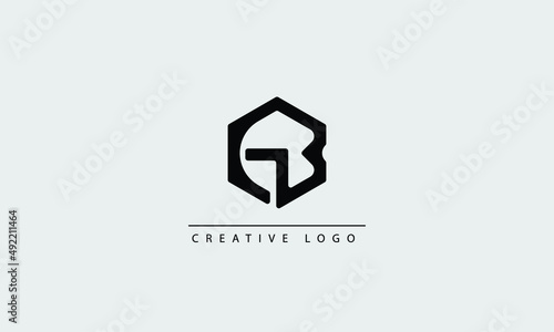 GB BG Abstract initial monogram letter alphabet logo design photo
