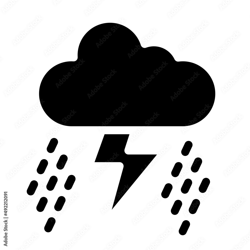 Storm Vector Icon Design Illustration Storm Vector Icon Design Illustration