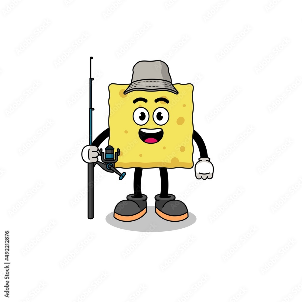 Mascot Illustration of sponge fisherman Mascot Illustration of sponge fisherman