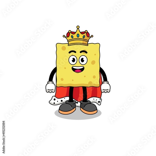 Mascot Illustration of sponge king