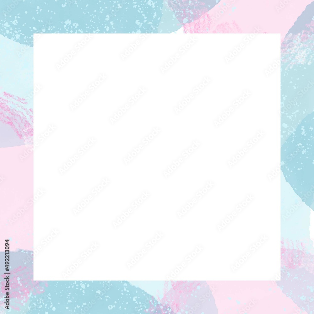 Cute pink and blue pastel abstract painting art frame Cute pink and blue pastel abstract painting art frame