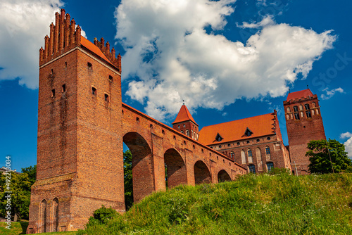 Obraz na płótnie Poland. Kwidzyn. The Castle of the Teutonic Order (Knights) seen from the side of the imposing dansker (toilet tower) w salonie
