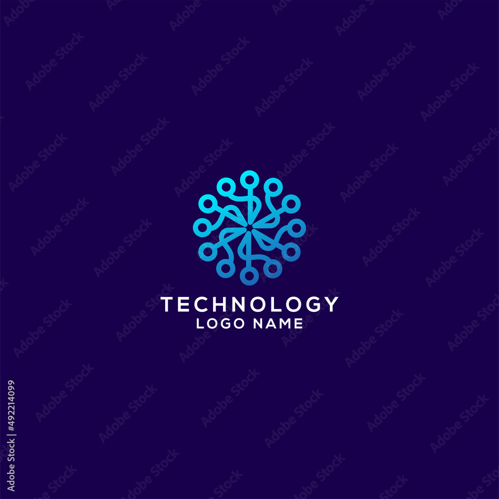 Technology logo icon design template. Elegant, luxury, premium vector Technology logo icon design template. Elegant, luxury, premium vector