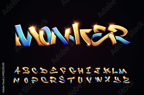 alphabet vector design graffiti