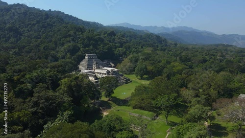 Wallpaper Mural Ancient Mayan Pyramid Ruins in Mexico. Aerial View Torontodigital.ca