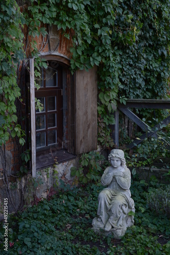 statue in the garden