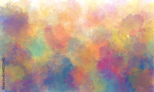 multicolored sky gradient watercolor background with cloud texture